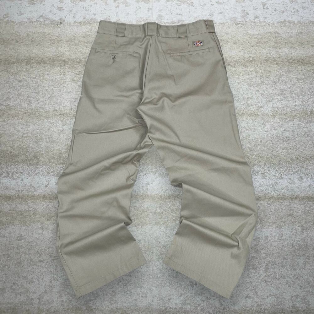 Vintage 90s Dickies Khakis Pants 874 34x29 Original Fit Oat Tan Work Wear
